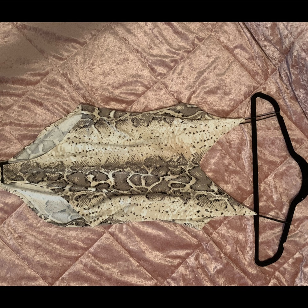 Snakeskin pattern bodysuit